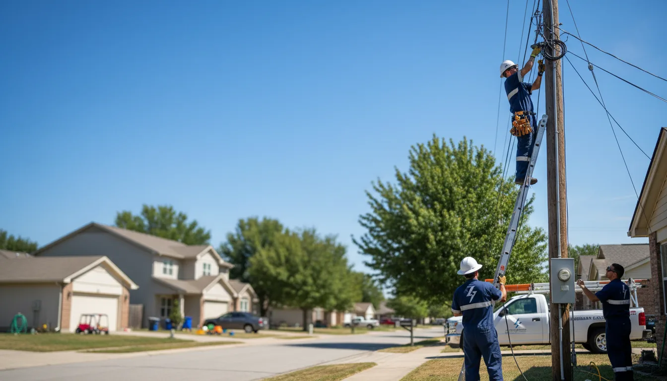 Residential electrician providing installation services in Albany, TX
